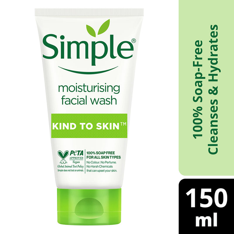 Simple Kind to Skin Moisturizing Facewash Mild Face Wash for Sensitive Skin