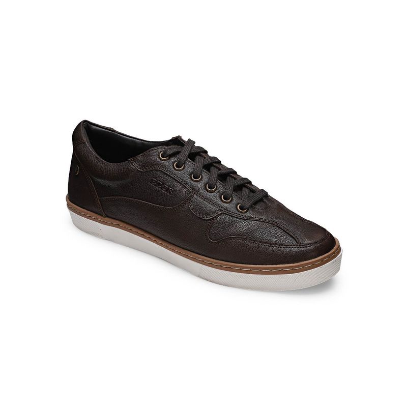 EZOK Genuine Leather Brown Solid Casual Sneaker for Men (UK 6)