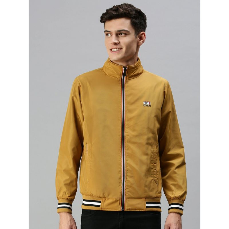 SHOWOFF Men Casual Solid Mustard Jacket (L)