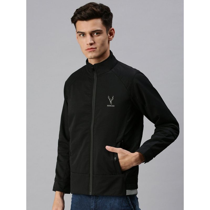 SHOWOFF Men Casual Solid Black Jacket (XL)