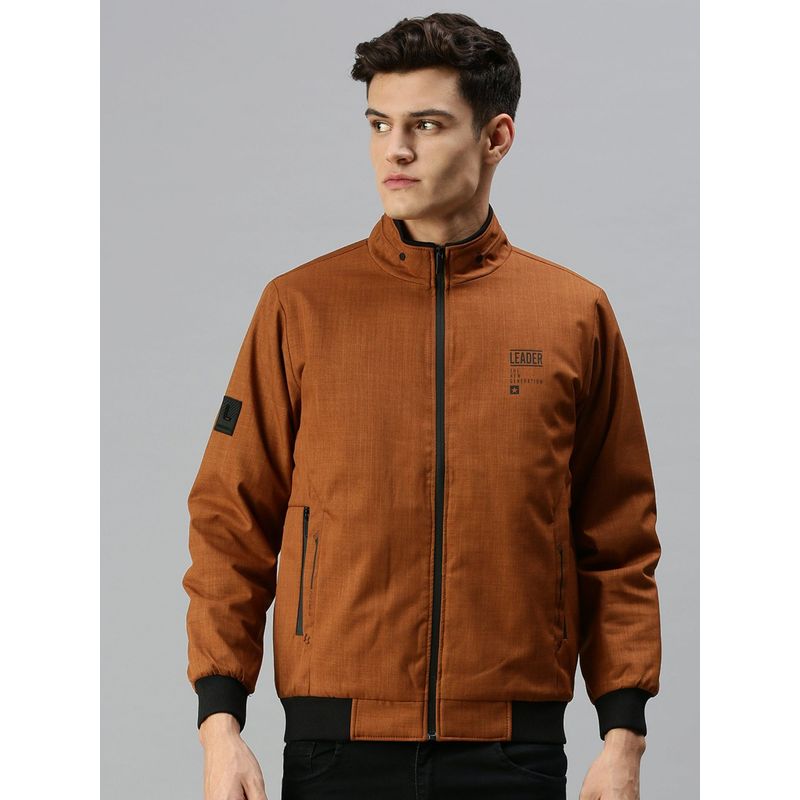 SHOWOFF Men Casual Solid Brown Jacket (M)