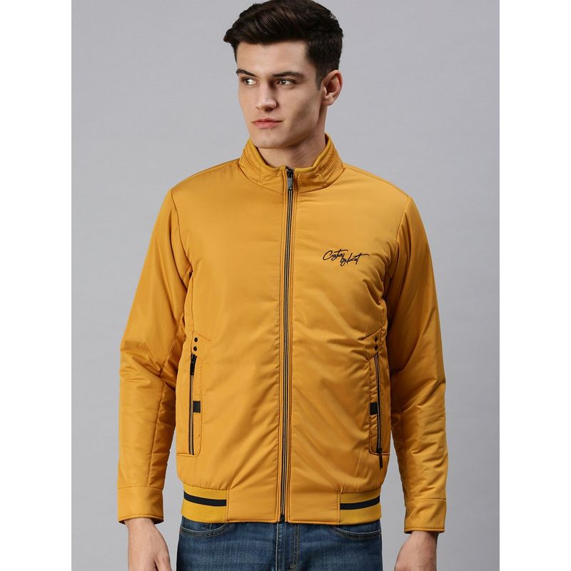 SHOWOFF Men Casual Solid Mustard Jacket (L)