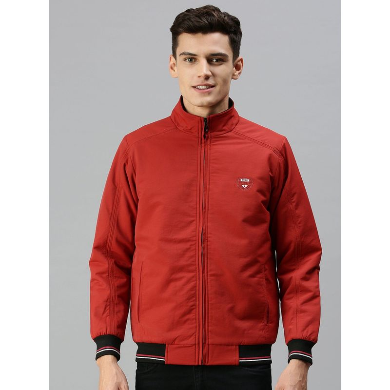 SHOWOFF Men Casual Solid Red Jacket XL