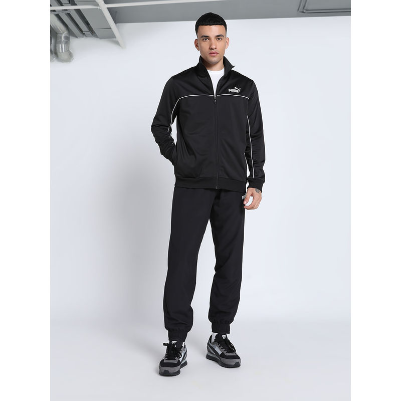 Puma Poly Piping Men's Black Tracksuit (Set of 2) (L)