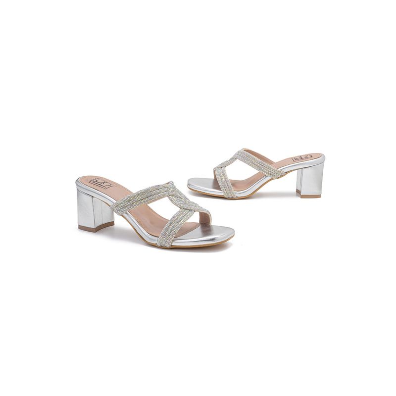 Noosh Intertwined Crystal Block Heels (EURO 36)