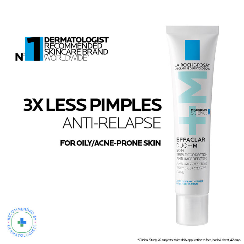 La Roche-Posay Effaclar Duo+M Gel with Salicylic acid, Anti-Acne Moisturiser for Acne-Prone Skin