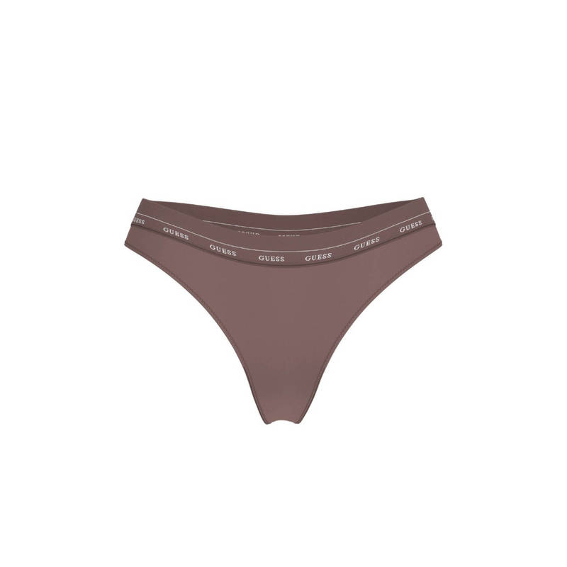 Guess Polyamide Solid Brown Jane Regular Brazili Brief (S)