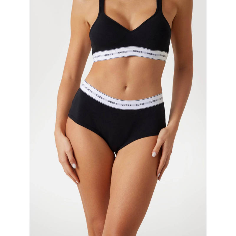 Guess Cotton Solid Black Carrie Culotte Hipster (XL)