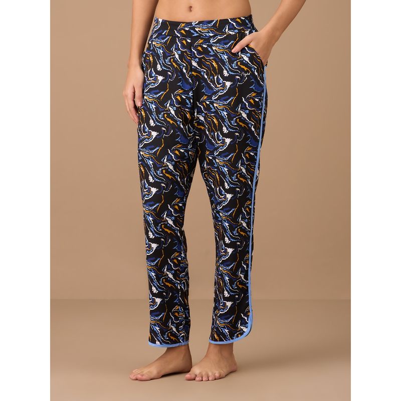 Nykd By Nykaa Rayon Sleep Pajama - NYS130 - Black Print (XL)
