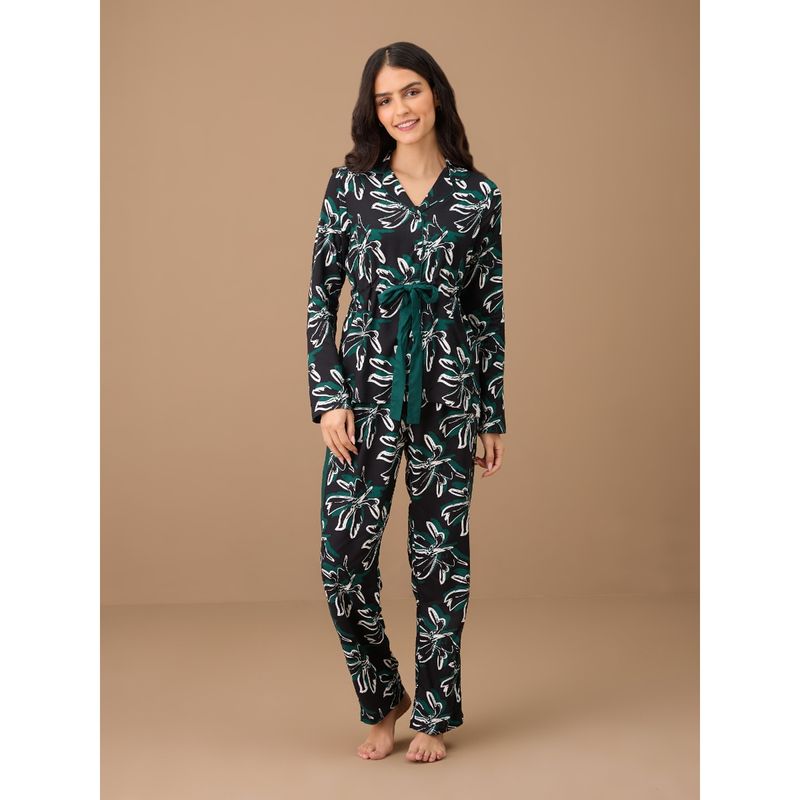 Nykd By Nykaa Style Me Up Rayon Set - NYS904 - Green Print (S)