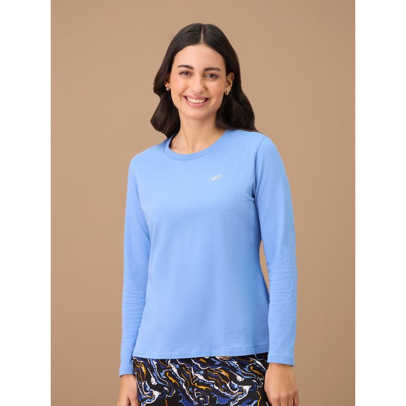 Nykd By Nykaa Essential Long Sleeve Tee - NYS807 - Blue (2XL)