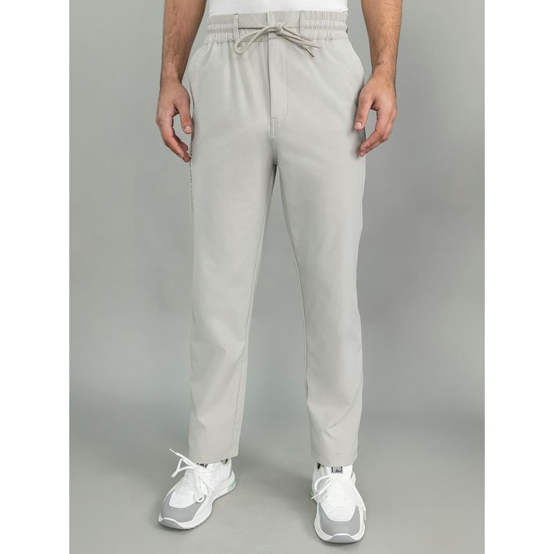Monte Carlo Men Grey Polyester Blend Solid Trackpant (M)