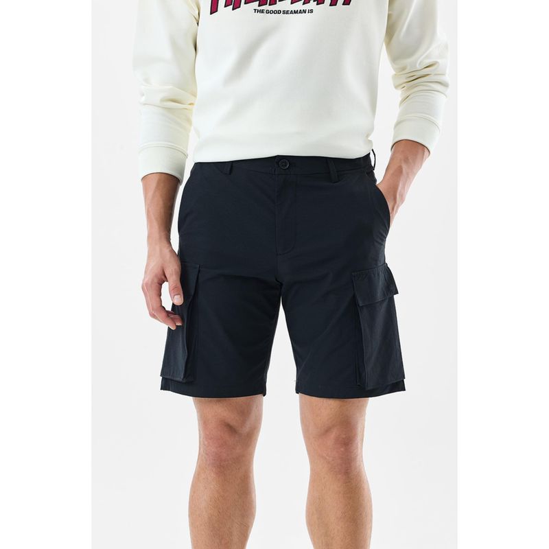 Snitch Black Solid Regular Casual Shorts for Men (32)