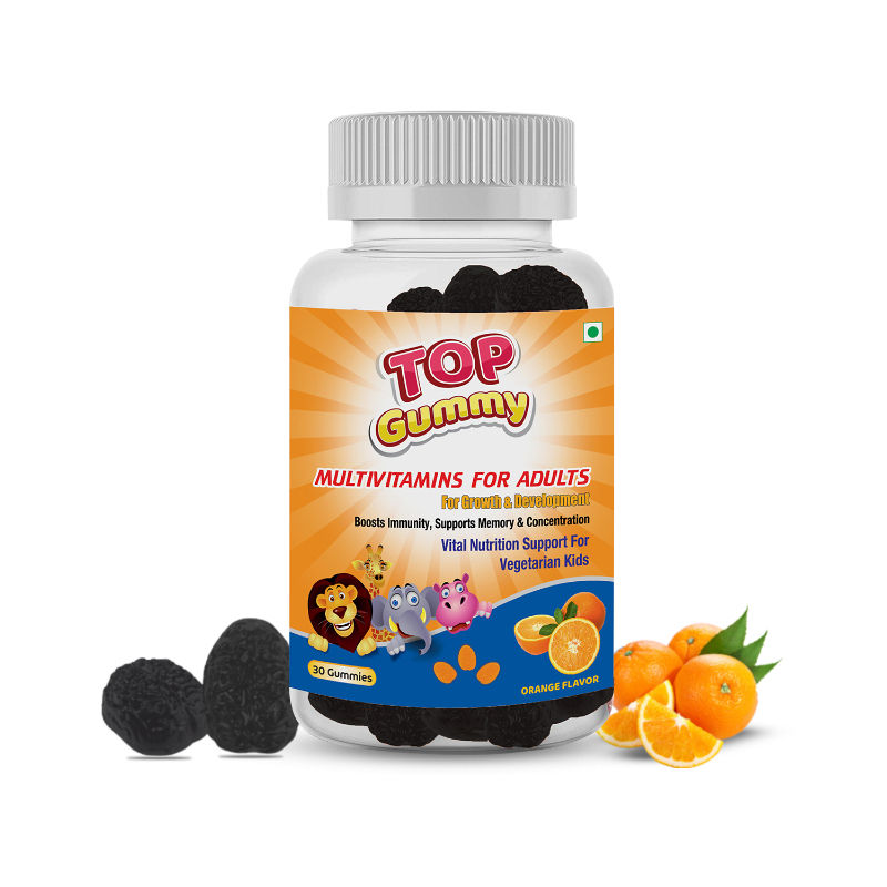 Top Gummy Multivitamin For Adults With 15 Vitamins & Minerals Orange