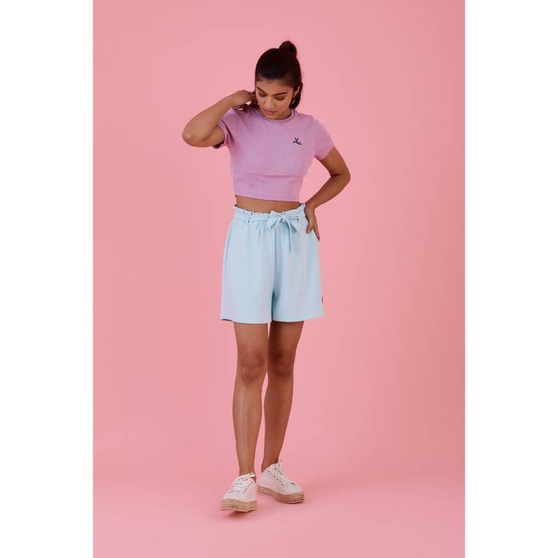 Muvazo Bloom Crop T-Shirt Lavender (XS)