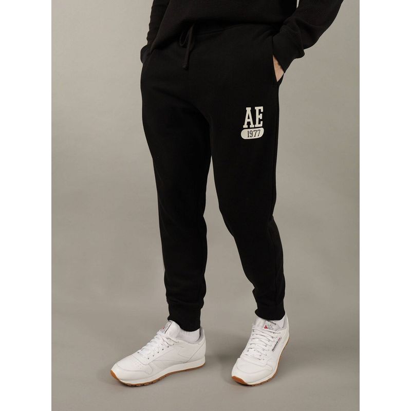 American Eagle Men Black Cotton Joggers (XS)