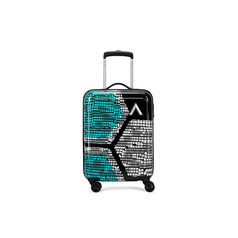 Aristocrat Unisex Blue Hard Luggage Trolley Bag with 8-Wheel and Combination Lock (L)