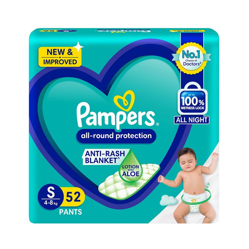 Pampers New Diapers Pants Small - 52 Pack