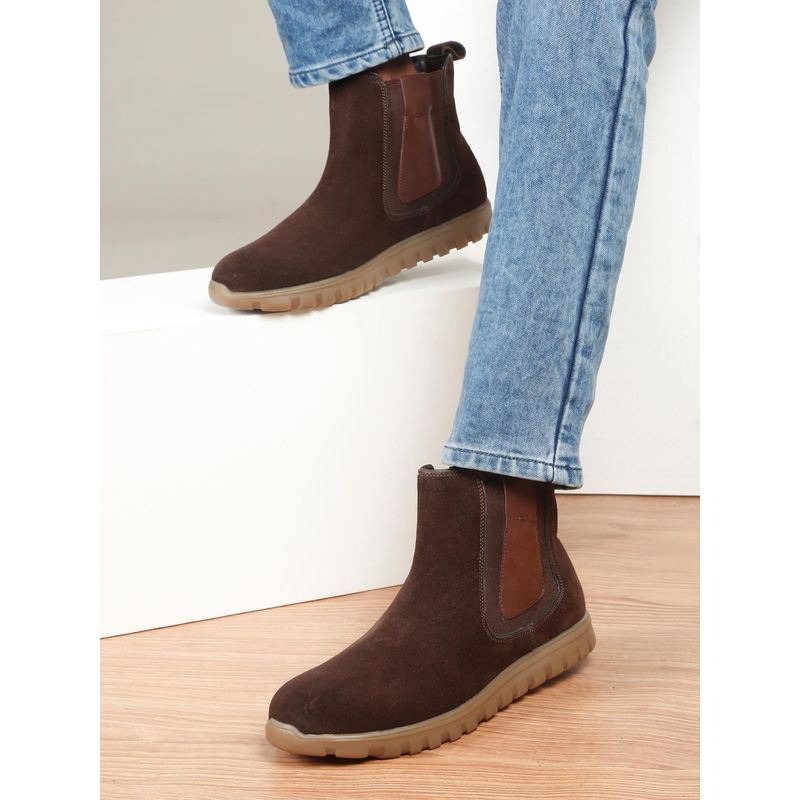 Teakwood Mens Brown Suede Chelsea Boots (EURO 44)
