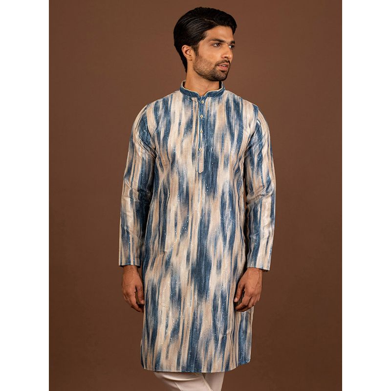 KISAH Men Blue Kurta (42)