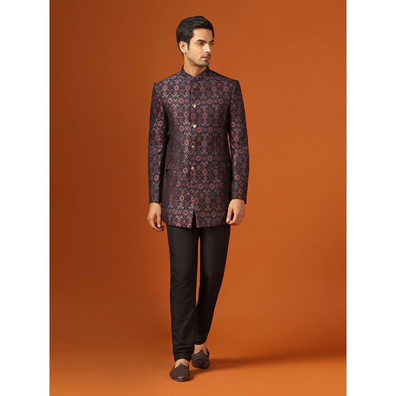 KISAH Men Black Bandhgala (42)