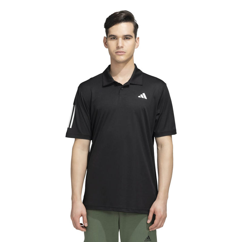 Buy adidas CLUB 3STR POLO Black Solid T-Shirt Online