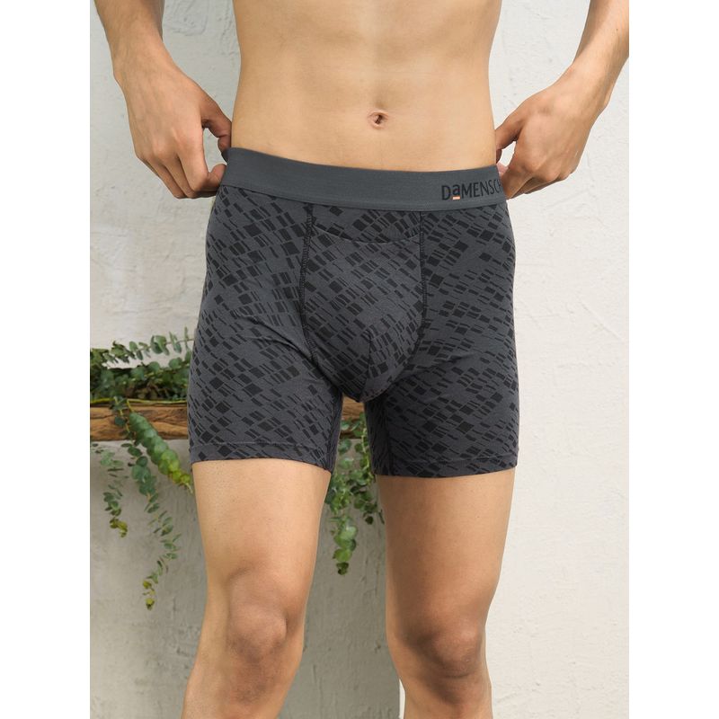 DaMENSCH Charcoal Solid Premium Egyptian Cotton-Modal Blend Boxer Brief (S)