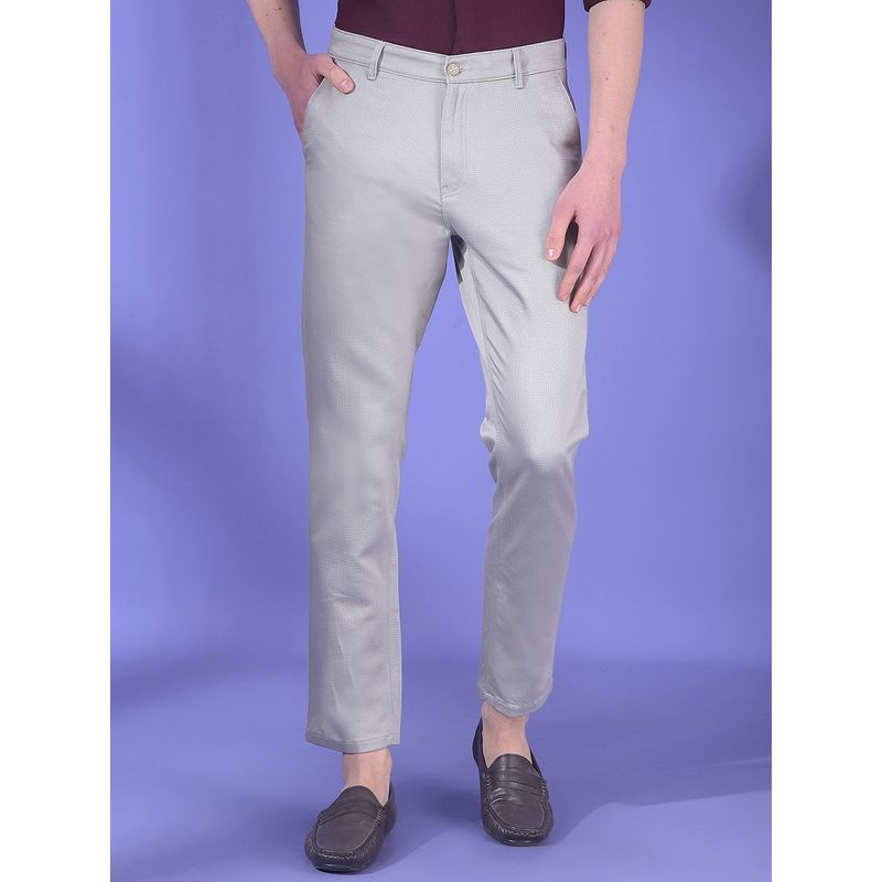 CRIMSOUNE CLUB Men Grey Chino Pant (30)