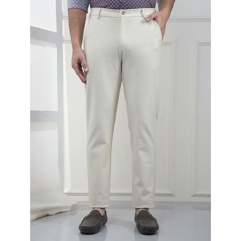 CRIMSOUNE CLUB Men Off White Chino Pant (28)