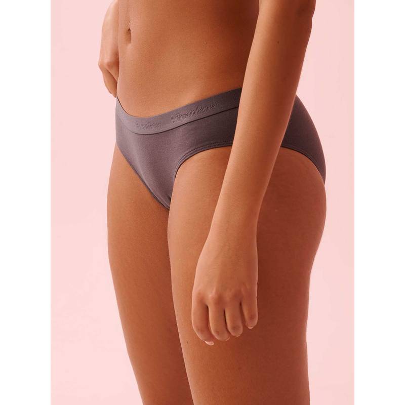 La Vie En Rose Cotton And Logo Elastic Band Bikini Panty Grey (M)