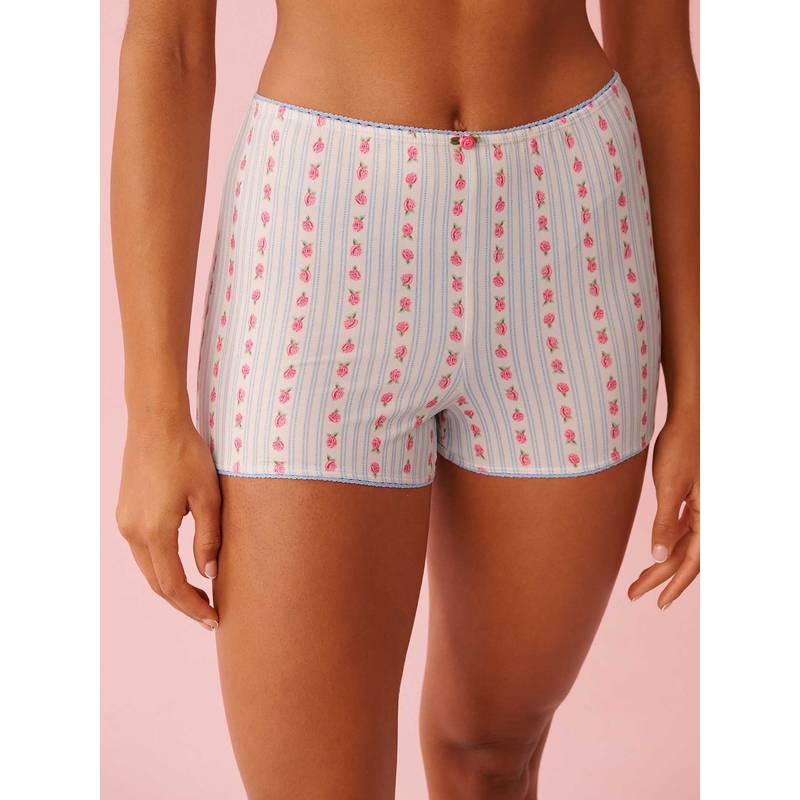 La Vie En Rose Super Soft Biker Style Pyjama Shorts Multi-Color (S)