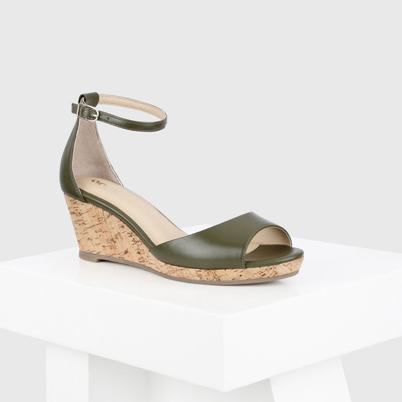 Oroh Selina Green Wedge Heels (EURO 36)