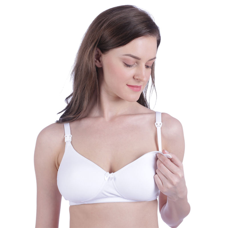 Bralux Padded Blossam Feeding Bra - White (30C)