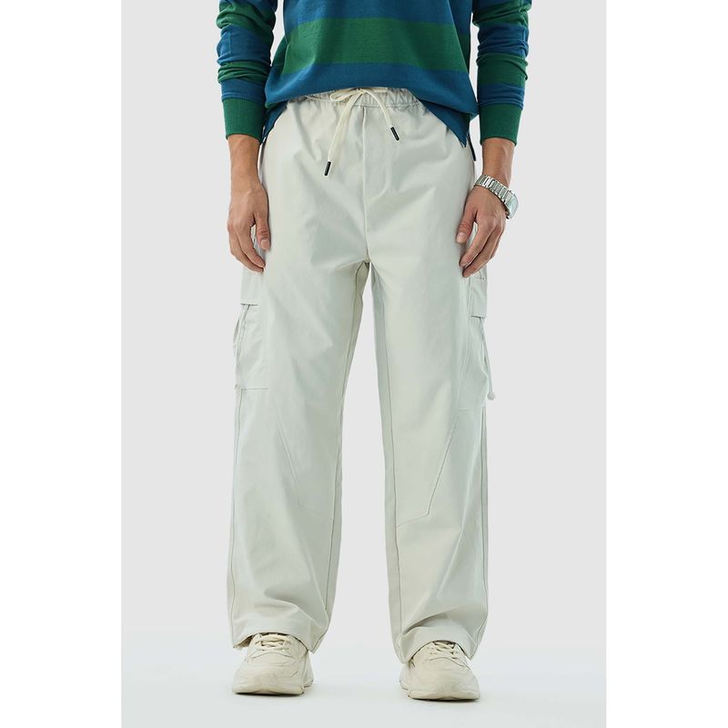 Snitch Light Grey Solid Loose Casual Cargo (34)