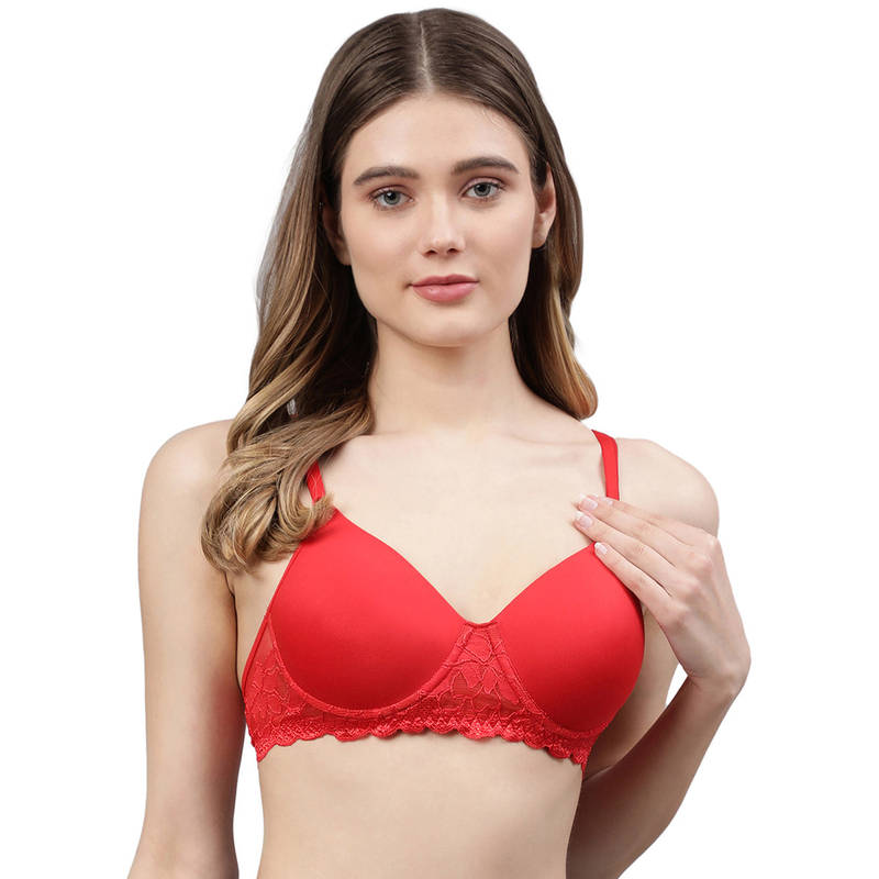 Cukoo Lightly Padded Everyday Bra -Red (44B)