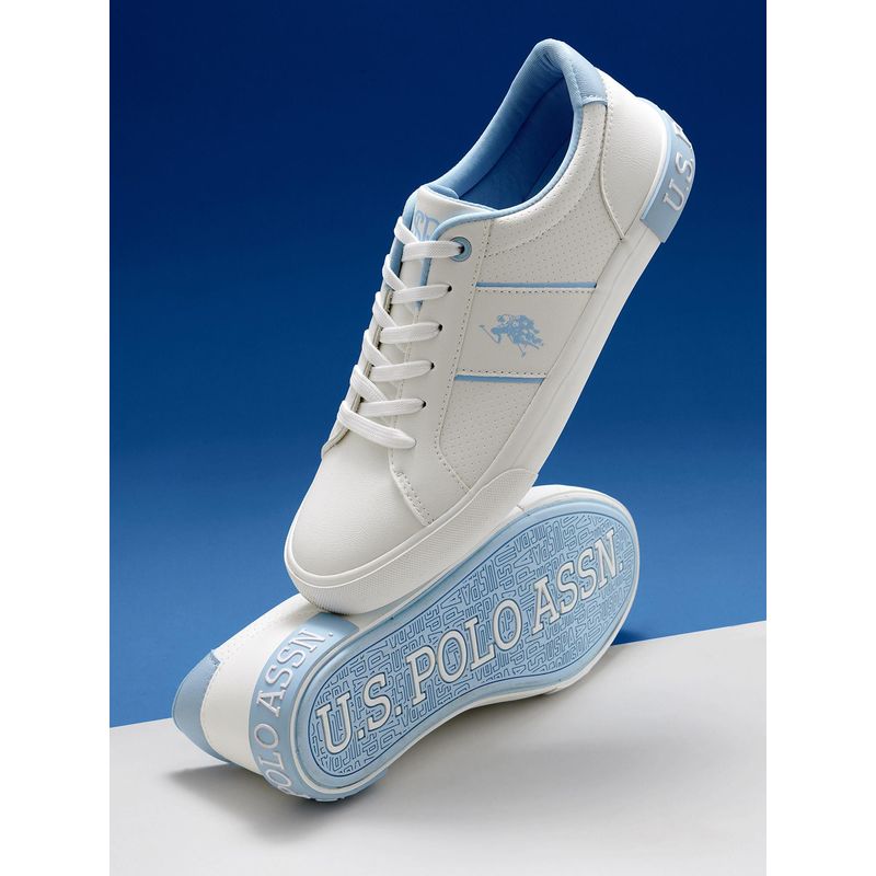 U.S. POLO ASSN. Women Zesta 3.0 Blue Colorblock Sneakers with Textured Sole (UK 4)