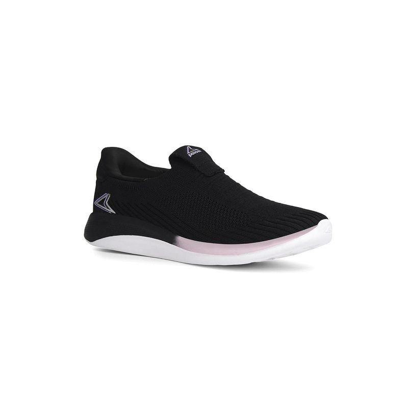 Power Women Casual Slip-On Black Walking Shoes (UK 5)