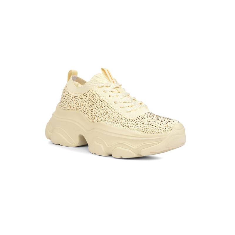 North Star Women Casual Lace-Ups Yellow Sneakers (UK 6)