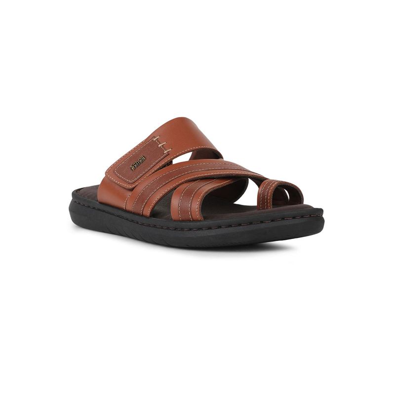 Scholl Men Stylish Toe Ring Tan Sandals (UK 8)