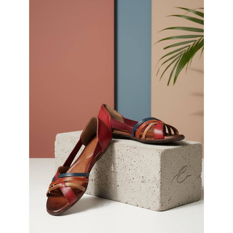 EZOK W-1201 Lightweight Comfort Red Sandals (EURO 36)