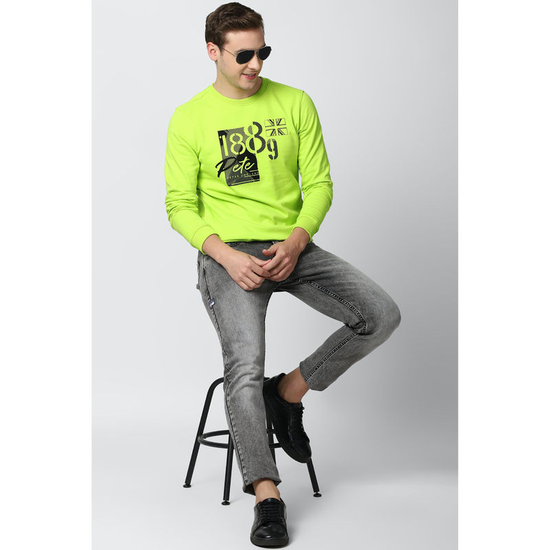 Peter England Jeans Green Sweatshirt (XL)