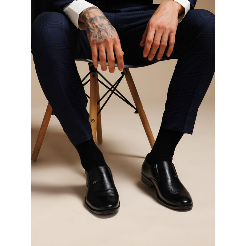 Zoom Shoes Mens Slip On Loafers And Moccasins - Black (UK 5)