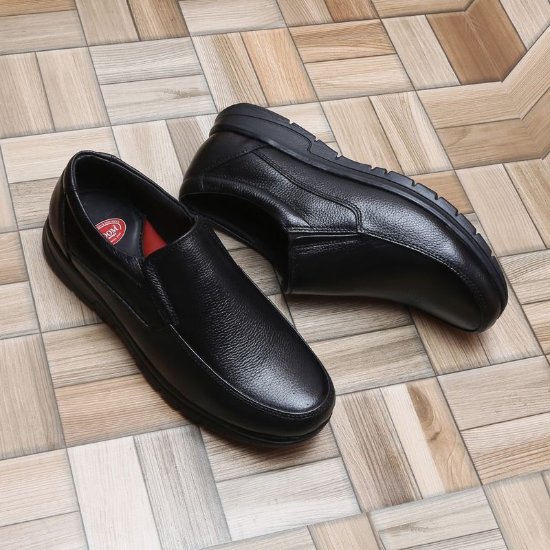 Zoom Shoes Mens Slip On Loafers And Moccasins - Black (UK 5)