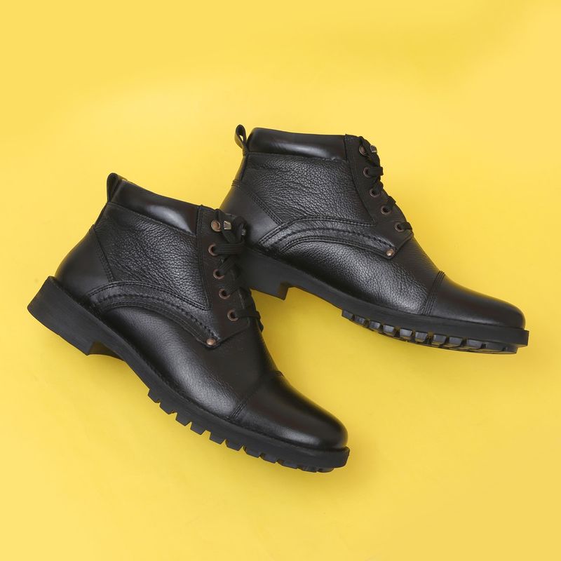 Zoom Shoes Mens Lace-Ups Casual Boots - Black (UK 7)