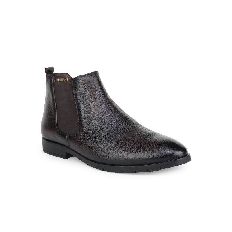 Zoom Shoes Mens Slip On Chelsea Boots - Brown (UK 5)