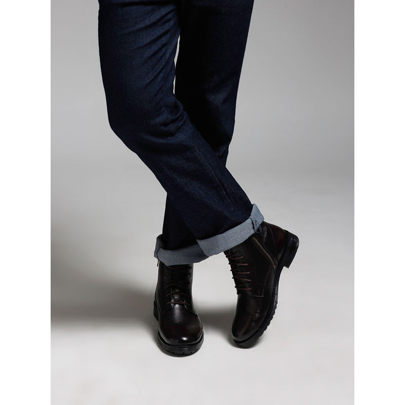 Zoom Shoes Mens Lace-Ups Casual Boots - Brown (UK 7)