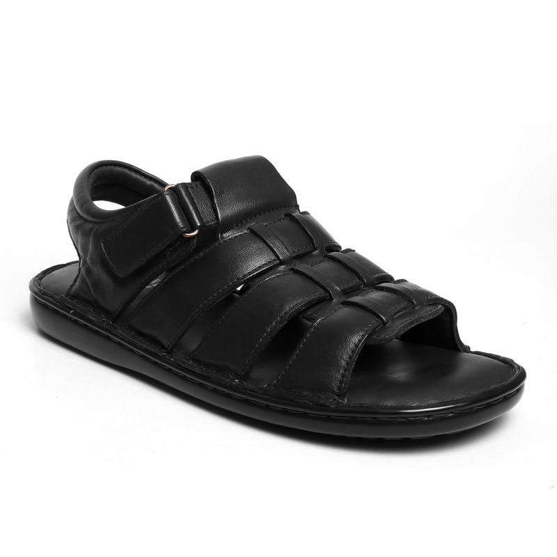 Zoom Shoes Mens Velcro Sandals - Black (UK 10)