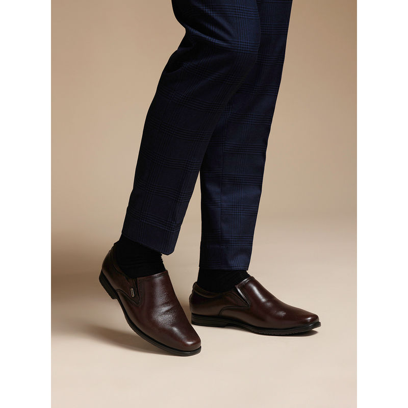 Zoom Shoes Mens Slip On Loafers And Moccasins - Brown (UK 7)