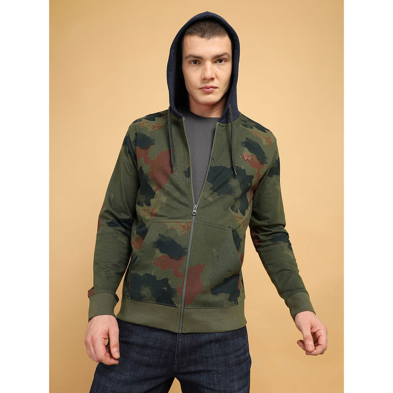 Wrangler Men's Camouflage Green Sweatshirt (L)