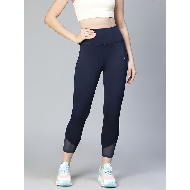 Athlisis Women Navy Blue Training Tights (M)